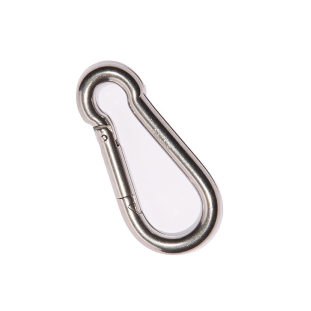 Platinum karabijnhaak voor schaduwdoek - Chromen karabijnhaak - 8 x 80 mm