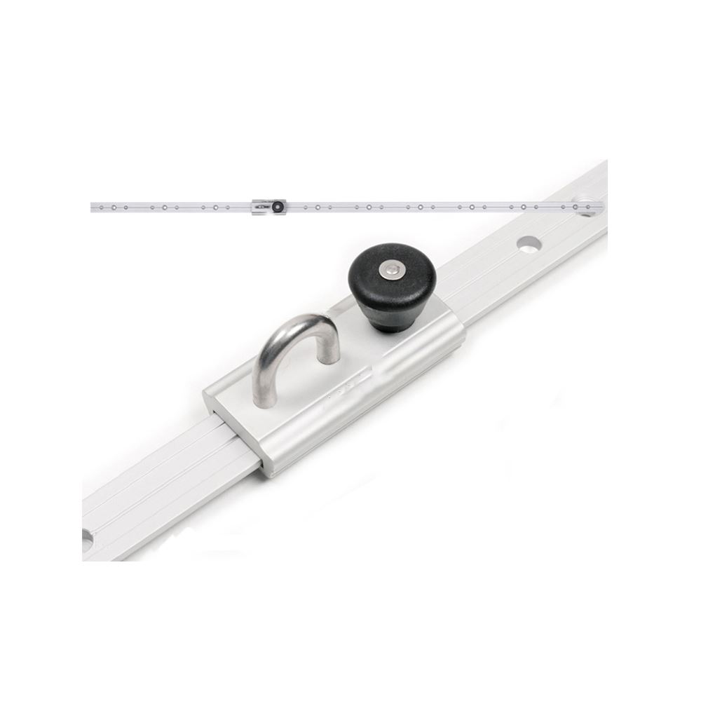 Platinum rails met oogbout voor schaduwdoek - Chromen rails met oog - 1M