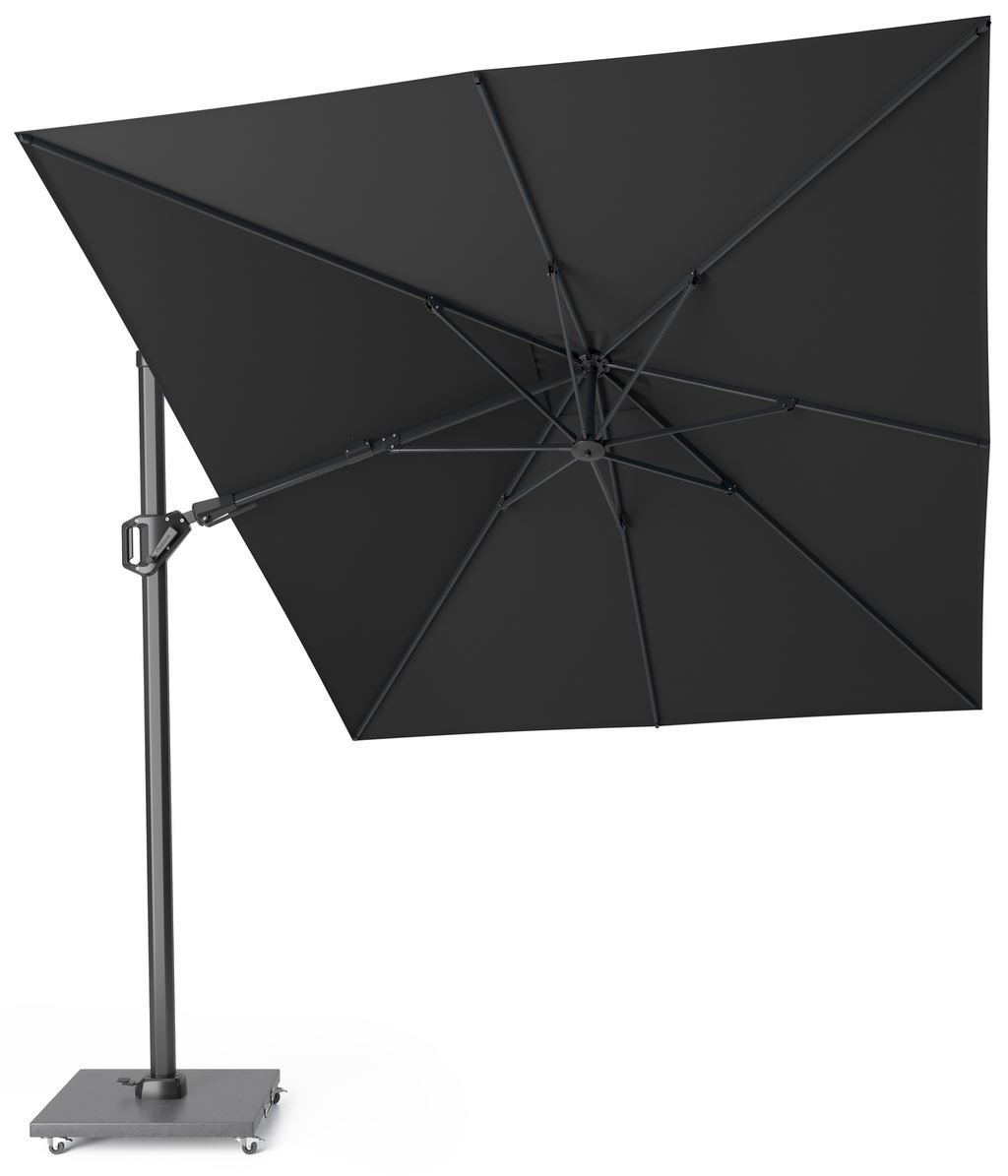 Platinum premium zweefparasol 'Challenger T2' - Faded Black - 350x260cm
