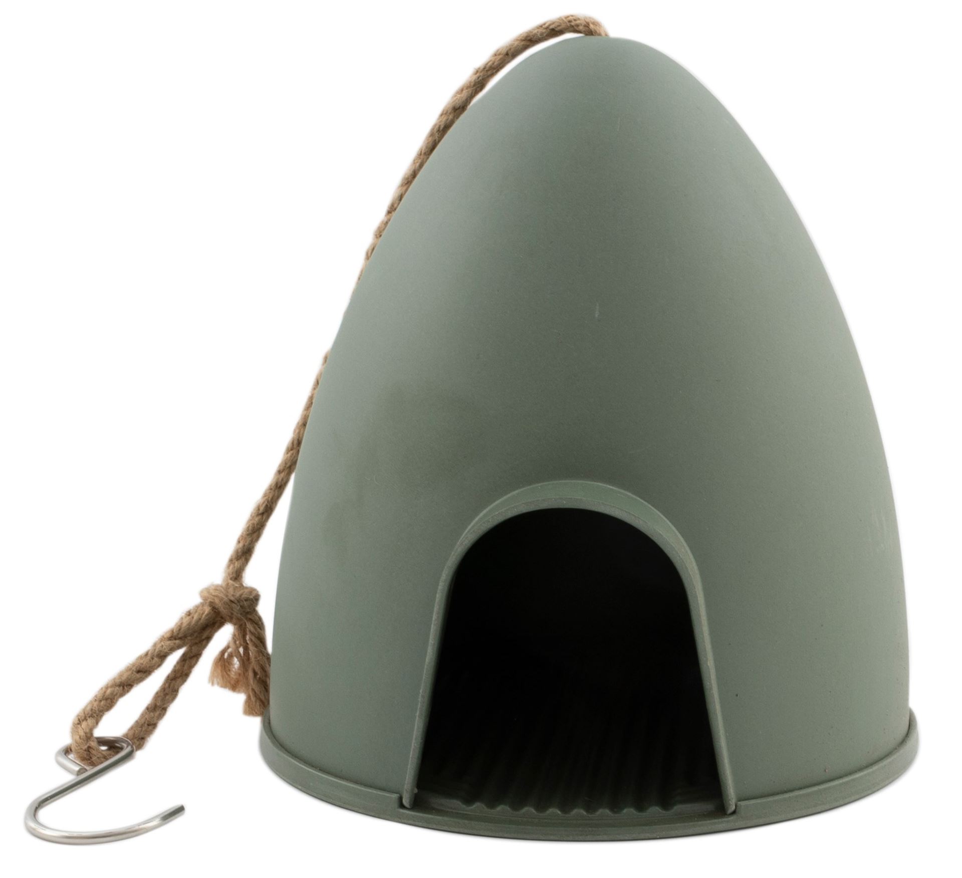 Point-Virgule - vogelvoederhuisje uit bamboevezel - groen -Ø18 x H17 cm afbeelding
