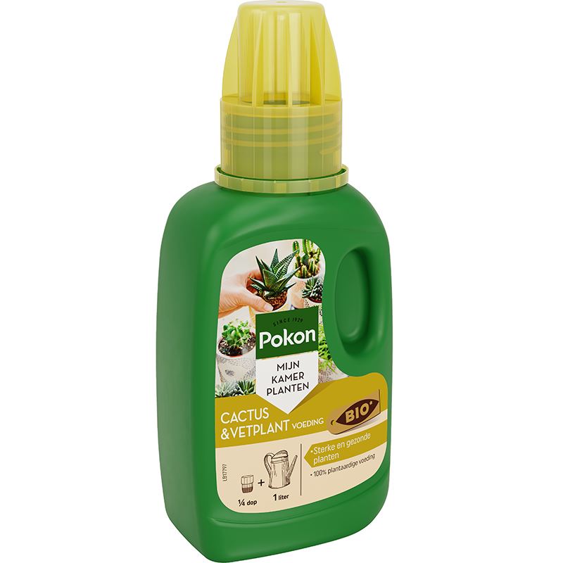 Pokon Bio Cactus&Vetplant Voeding - Meststof - 250ml - Biologisch - Gezonde Cactus en Vetplanten - Essentiële Voedingsstoffen afbeelding