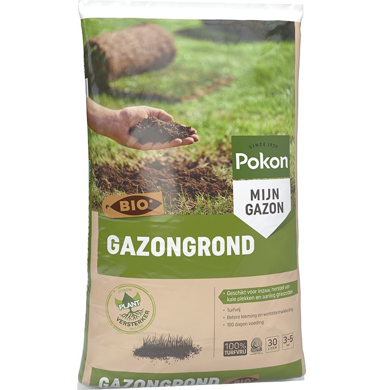 Pokon Gazongrond - 30L - Geschikt voor 3-5m² - Bio afbeelding