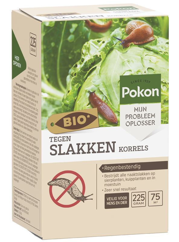 Pokon Bio Tegen Slakken Korrels 225gr - Gewasbescherming - Biologisch - Regenbestendig - Voor 75m² afbeelding