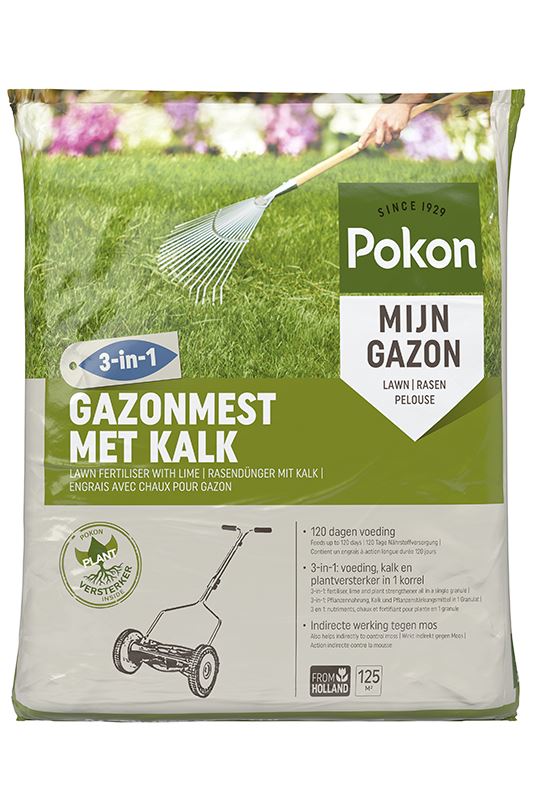 Pokon gazonmest met kalk - 8,4kg tot 125m² afbeelding