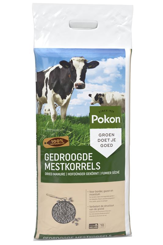 Pokon mestkorrels voor border, gazon en moestuin - 10 kg afbeelding