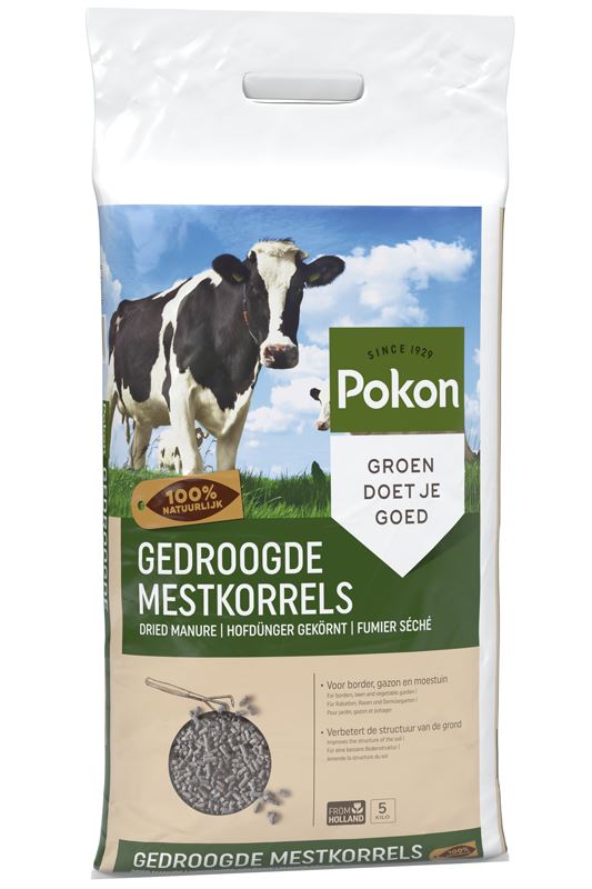 Pokon mestkorrels voor border, gazon en moestuin - 5 kg afbeelding