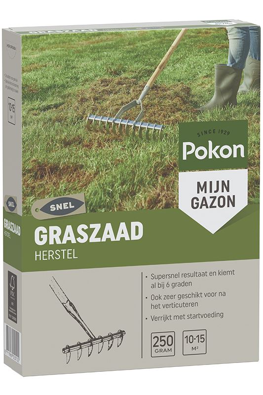 Pokon graszaad 0,25 kg tot 15 m² – herstel SOS afbeelding
