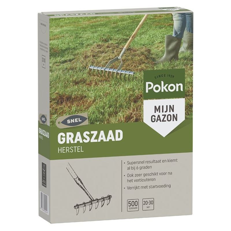 Pokon graszaad 0,5 kg tot 30 m² – herstel SOS afbeelding