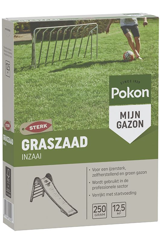 Pokon graszaad 0,25 kg tot 12,5 m² – inzaai afbeelding