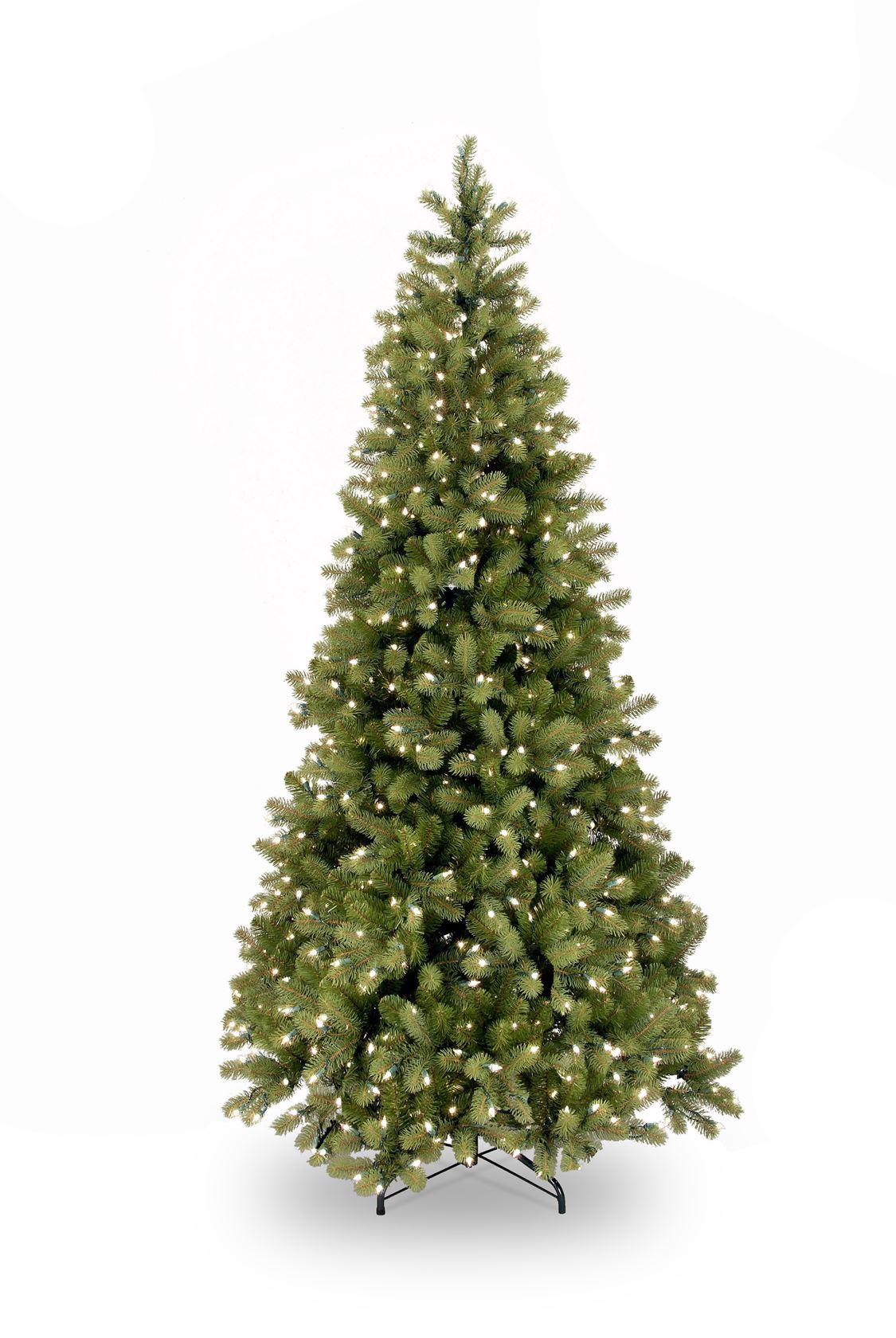 Bayberry kunstkerstboom smal - 183 cm - groen - Diameter 97 cm - 764 tips - 350 ledlampjes - metalen voet