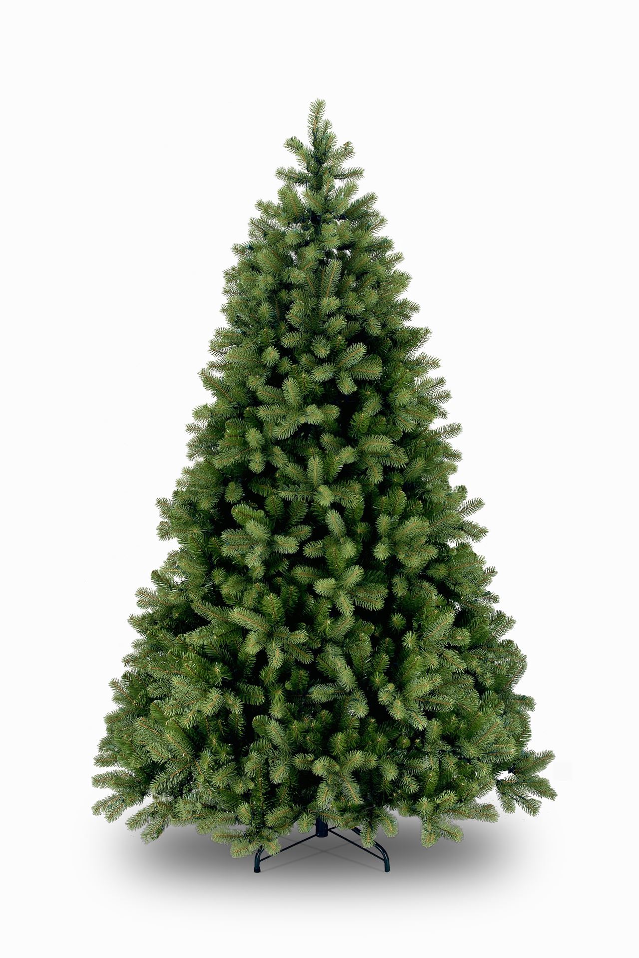 Bayberry kunstkerstboom - 213 cm - groen - Diameter 140 cm - 1.539 tips - metalen voet