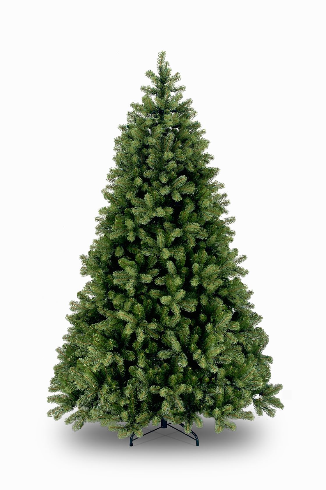 Bayberry kunstkerstboom - 229 cm - groen - Diameter 147 cm - 1.867 tips - metalen voet