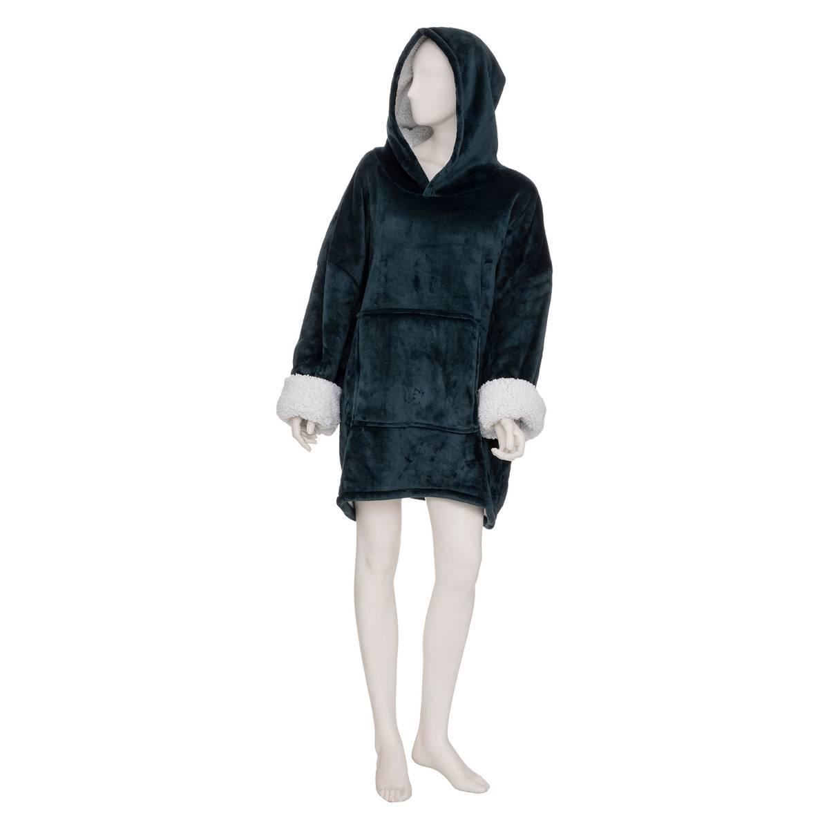 Atmosphera poncho Plaid XL - Blauw
