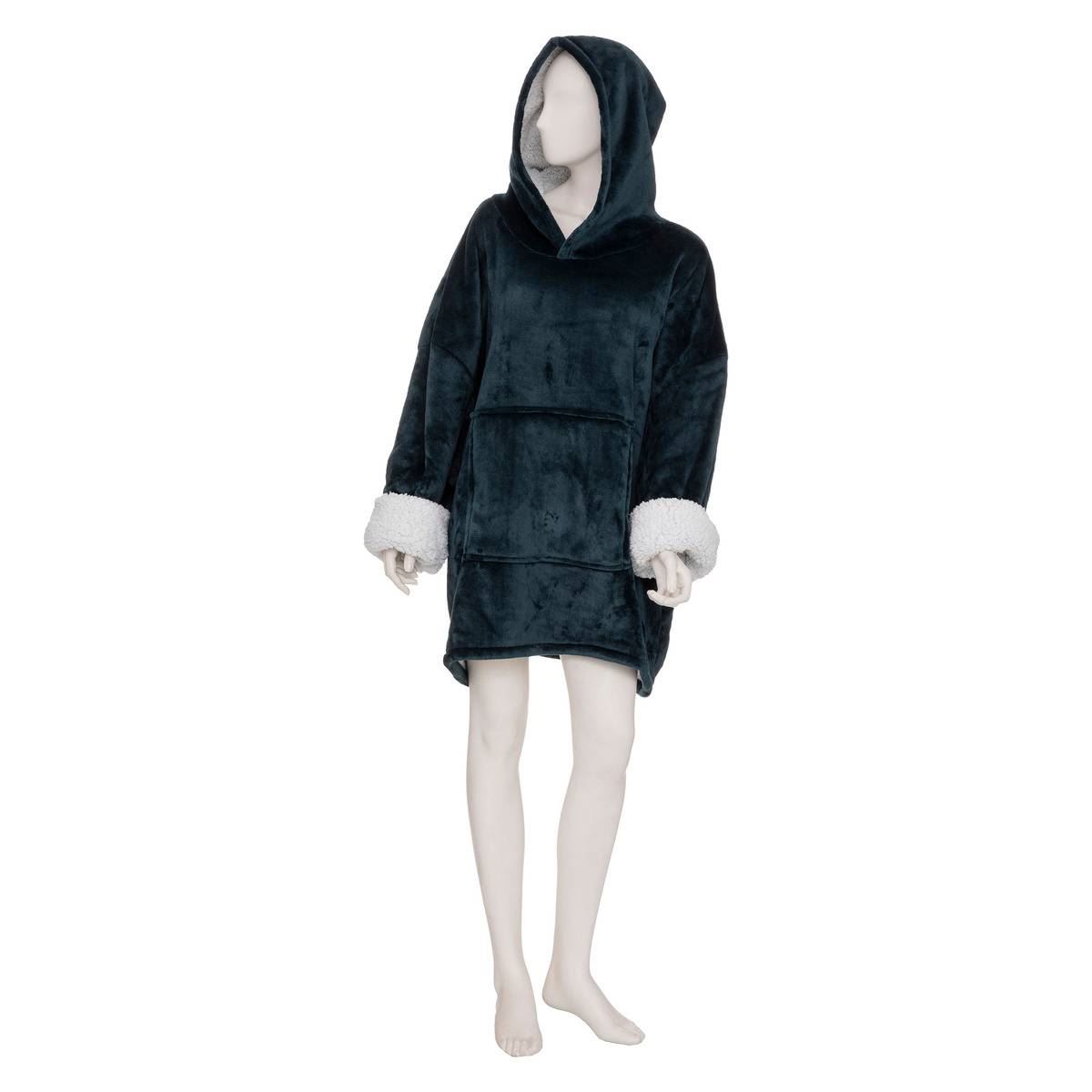 Atmosphera poncho Plaid XL - Blauw afbeelding