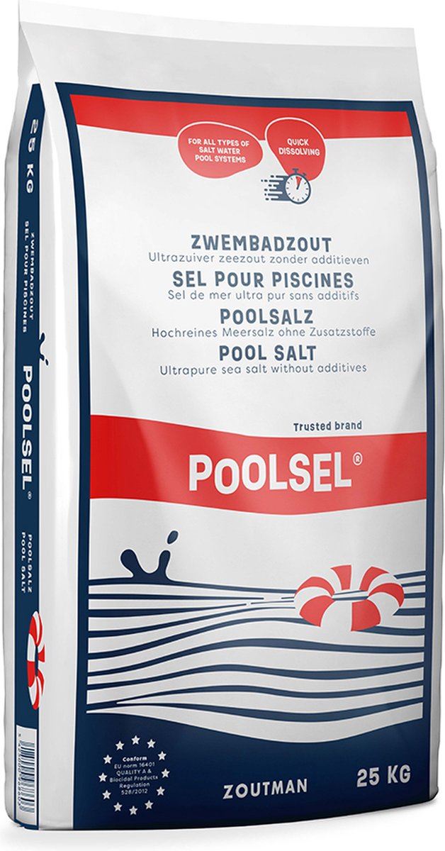 Poolsel geraffineerd zwembadzout 25kg afbeelding