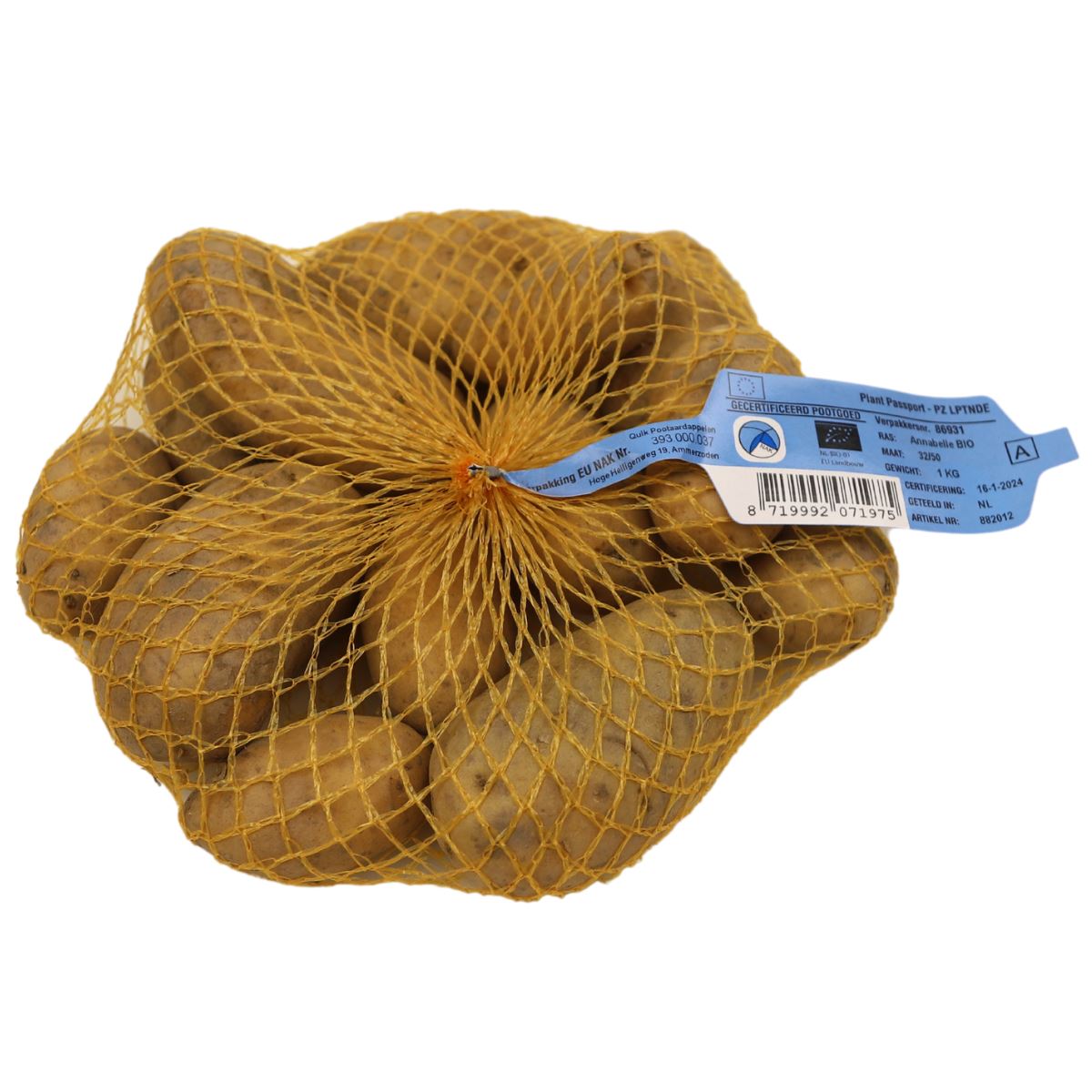 Pootaardappel Annabelle - zakje 1kg - Biologisch afbeelding