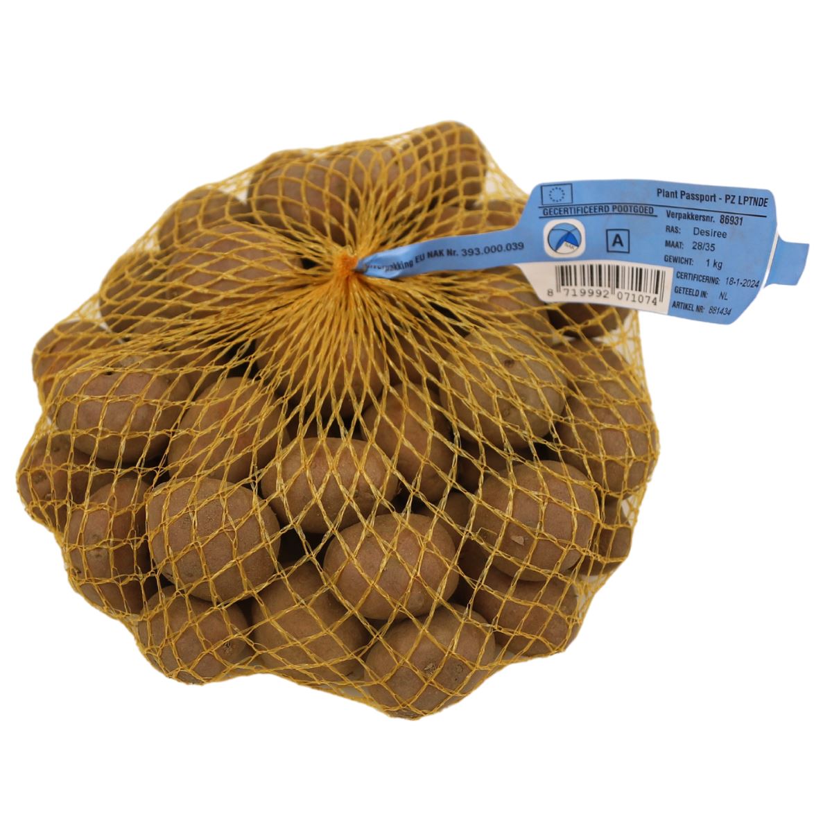 Pootaardappel Désirée - zakje 1kg afbeelding
