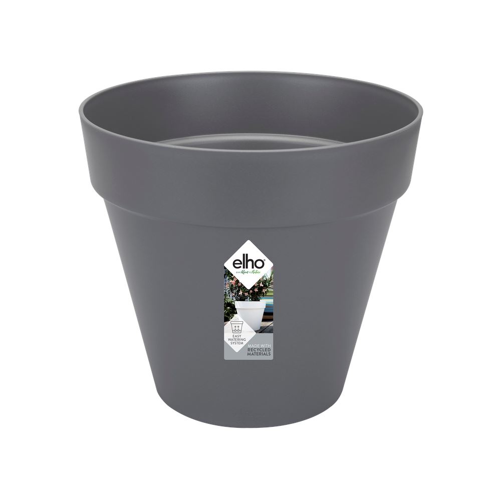 elho Loft Urban Rond 25 - Antraciet (Zwart) -Ø 25 x H 22 cm - Ideaal voor buiten - 100% gerecycled afbeelding