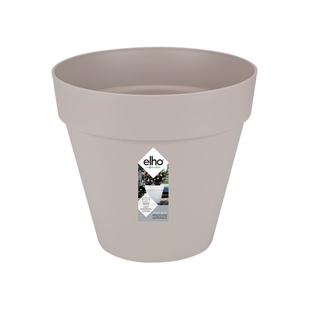 elho Loft Urban Rond 25 - Warm grijs (Grijs) -Ø 25 x H 22 cm - Ideaal voor buiten - 100% gerecycled afbeelding