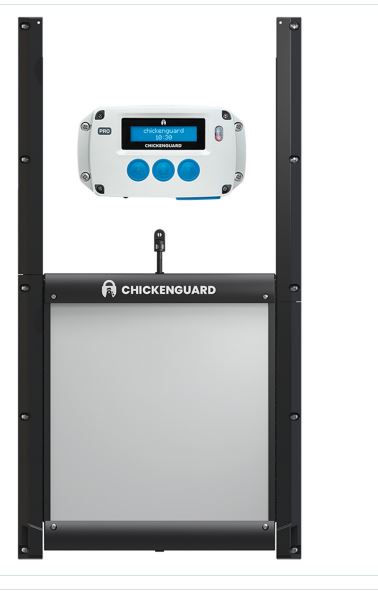 Chickenguard Pro met timer en lichtsensor + zelfsluitende deur (25x30cm) ***hefvermogen 2kg*** afbeelding