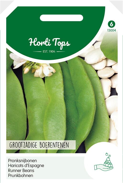Horti Tops Pronksnijbonen zaden - Grootzadige Boerentenen - 100g afbeelding