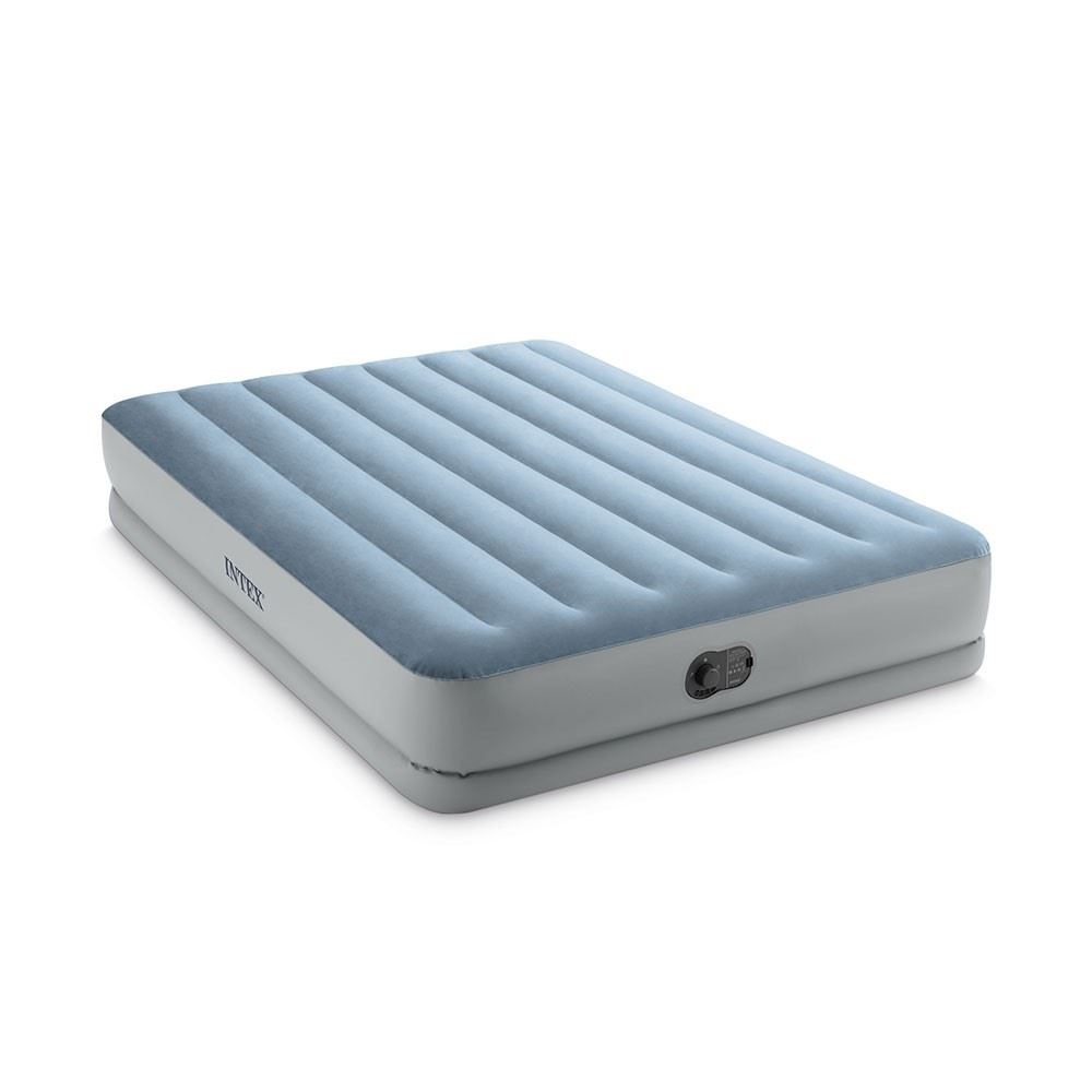 Intex Luchtbed Queen Comfort'USB-fill'- L203xB152xH36 cm - Met ingebouwde pomp en reistas afbeelding