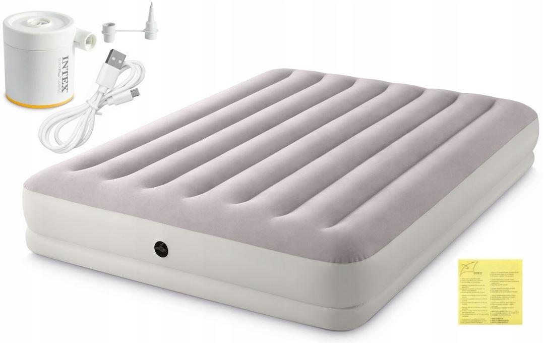 Intex Luchtbed Twin Comfort'USB-fill'- 203x152x30 cm - Met USB-pomp afbeelding