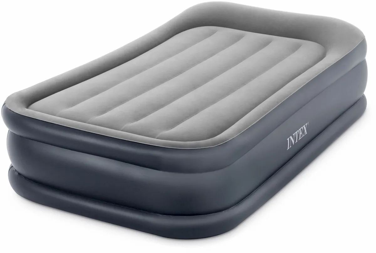 Intex Luchtbed Twin Essential Rest - 191x99x42 cm - Met ingebouwde pomp en reistas afbeelding