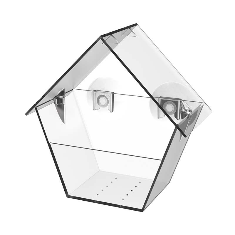 Esschert Design raamvoederhuis - Raamvoederhuisje met zuignap voor tuinvogels afbeelding