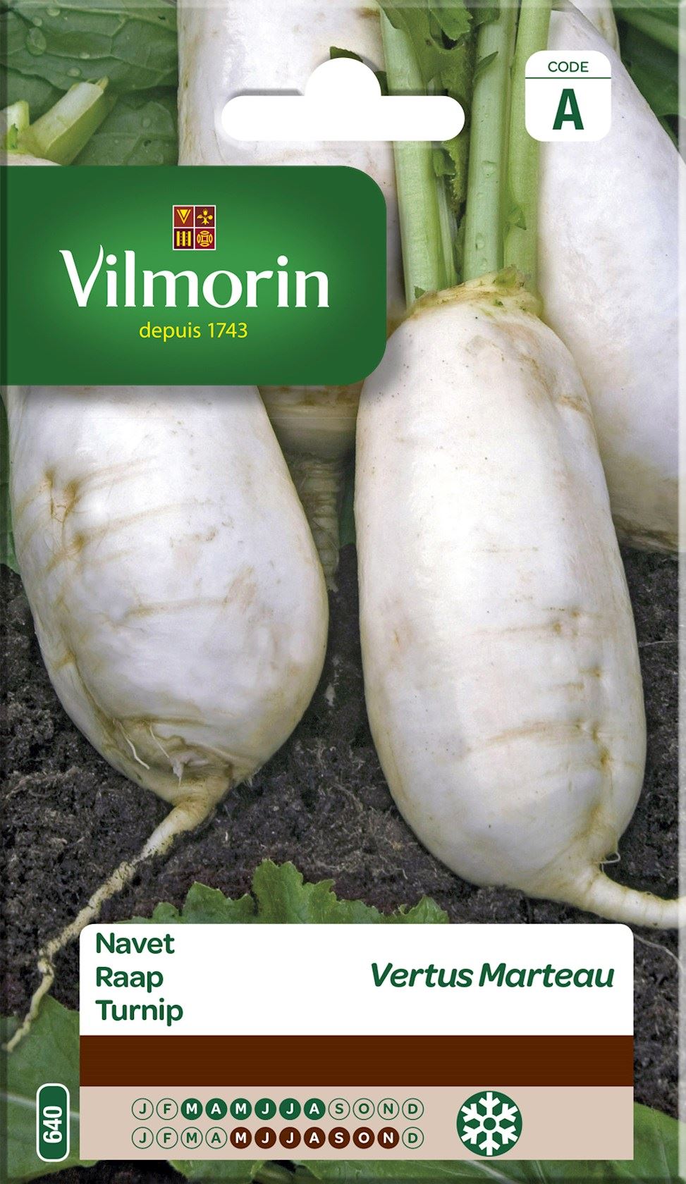 Vilmorin Raap zaden - Vertus Marteau afbeelding