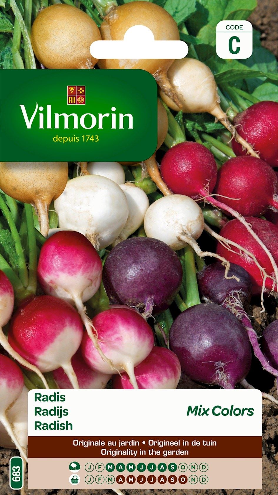 Vilmorin Radijs zaden - Mix Colors afbeelding