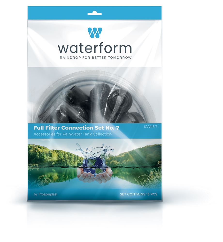 Waterform ICAN Set 7 - Regenton Accessoires - Grijs - Compleet Verbindingspakket afbeelding