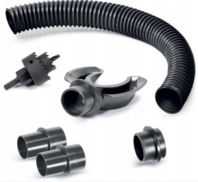 Prosperplast Icanset Aansluitkit voor regenwatertank - Zwart - 50 cm slang - Ø 75-120 mm
