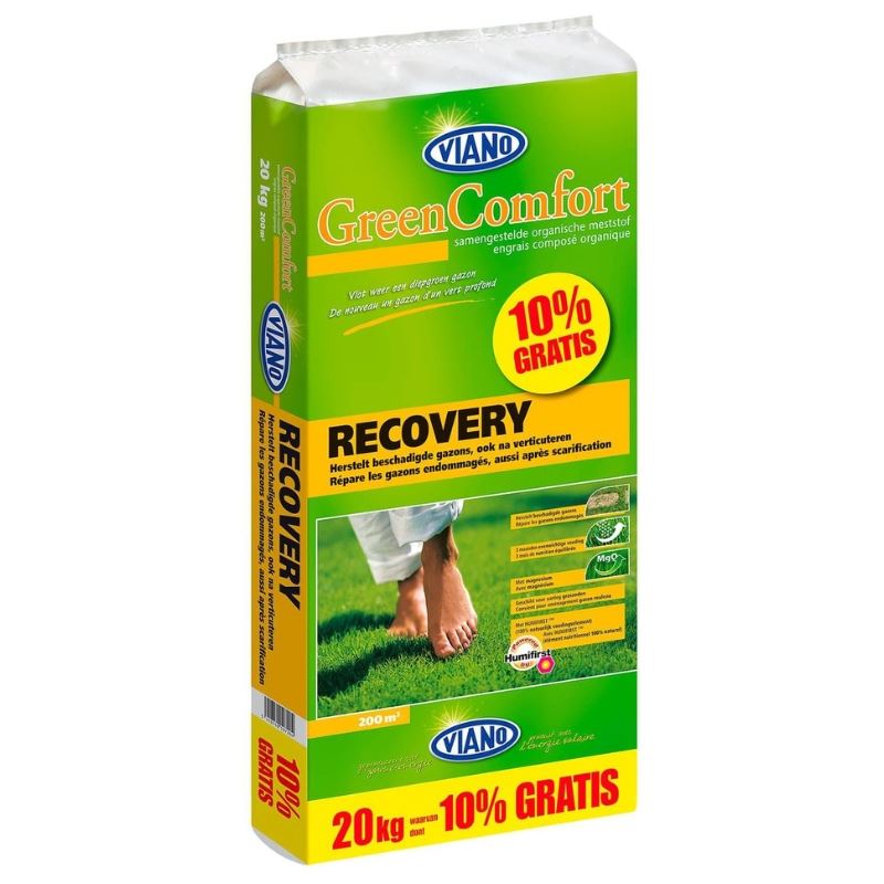 Viano gazonmeststof 18kg + 2kg gratis voor 200m² -'Recovery'(voor herstel&graszoden) afbeelding