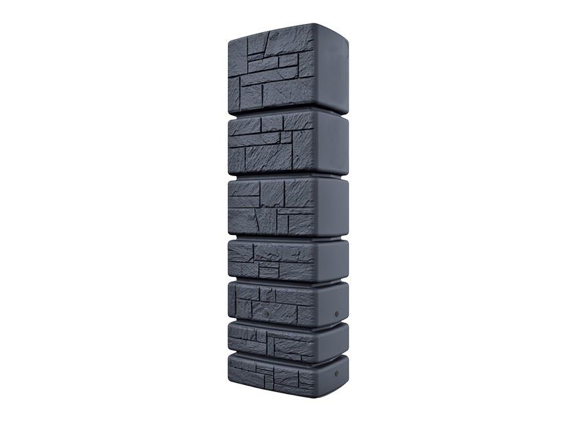 Waterform aqua tower stone antraciet - Regentonnen - 38,4x57,5x180cm - 350 liter afbeelding