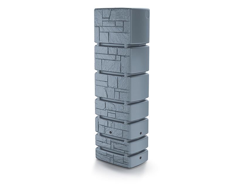 Waterform aqua tower stone grijs - Regentonnen - 38,4x57,5x180cm - 350 liter afbeelding