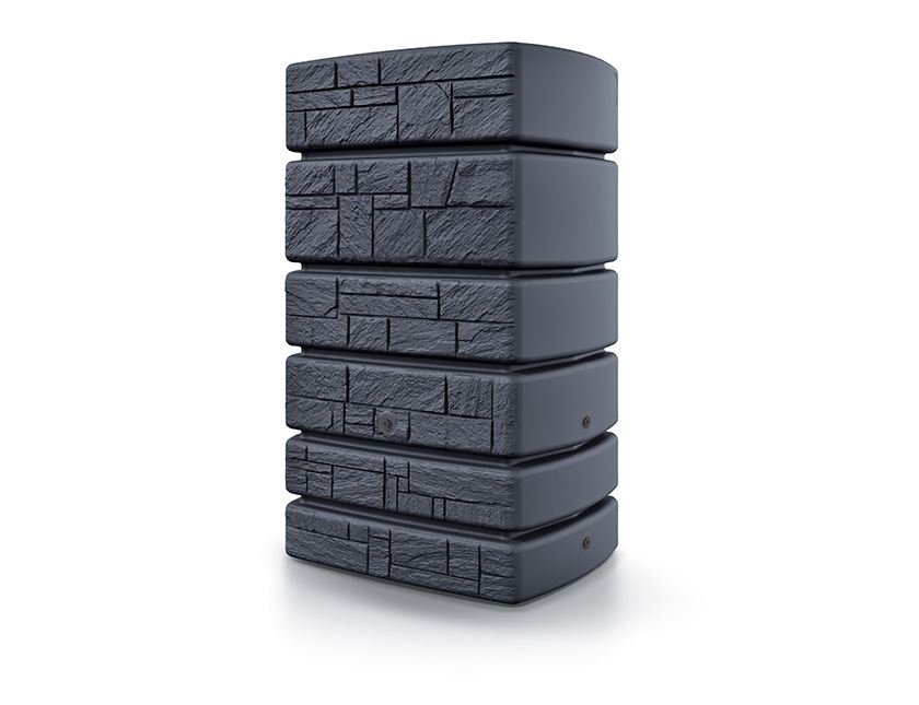 Waterform aqua tower stone antraciet - Regentonnen - 58,3x77,5x130cm - 500 liter afbeelding