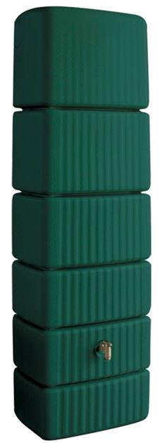 4Rain slim groen groen - Regenton muurmodel - 37x58x182cm - 300 liter afbeelding