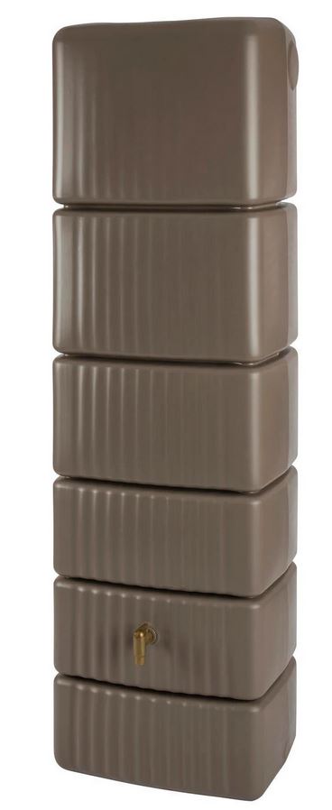 4Rain slim taupe taupe - Regenton muurmodel - 52x79x210cm - 650 liter afbeelding