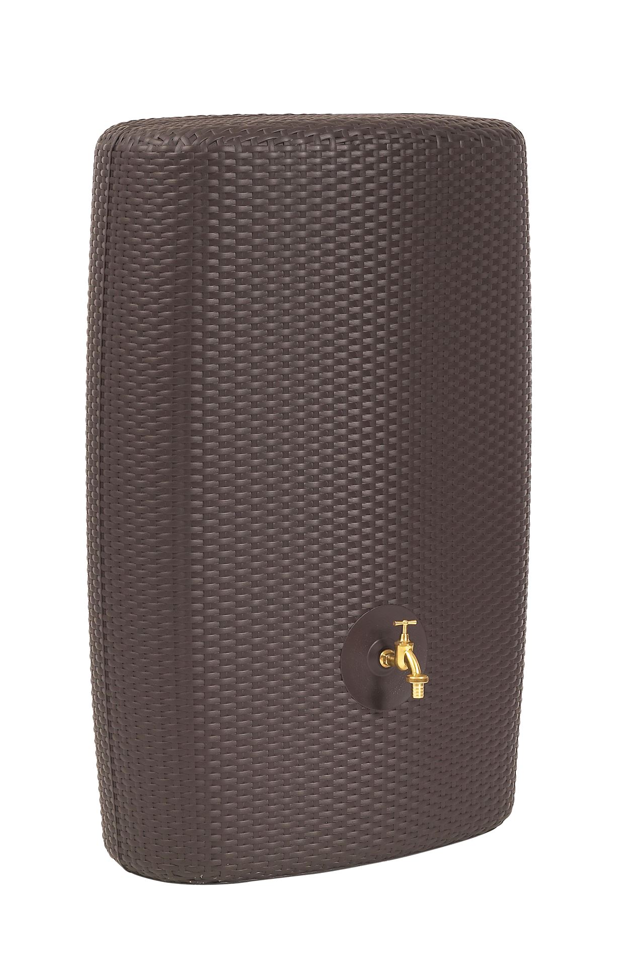 Garantia sunda Wicker - Regenton muurmodel - 40x80x118cm - met messing kraantje - 300 liter afbeelding