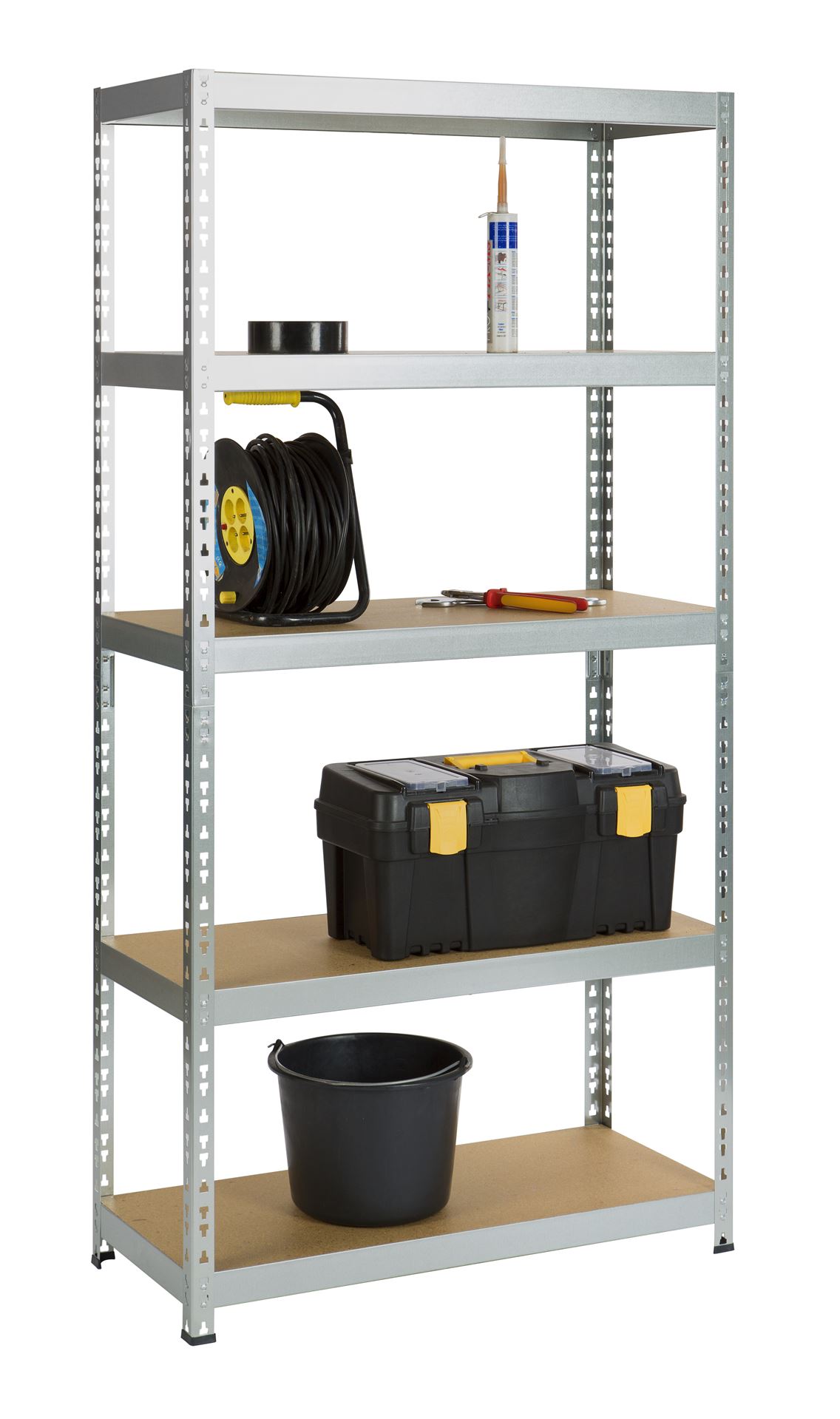 Practo Home heavy duty 840 galva - Opbergrek hout/galva - 40x90x180cm