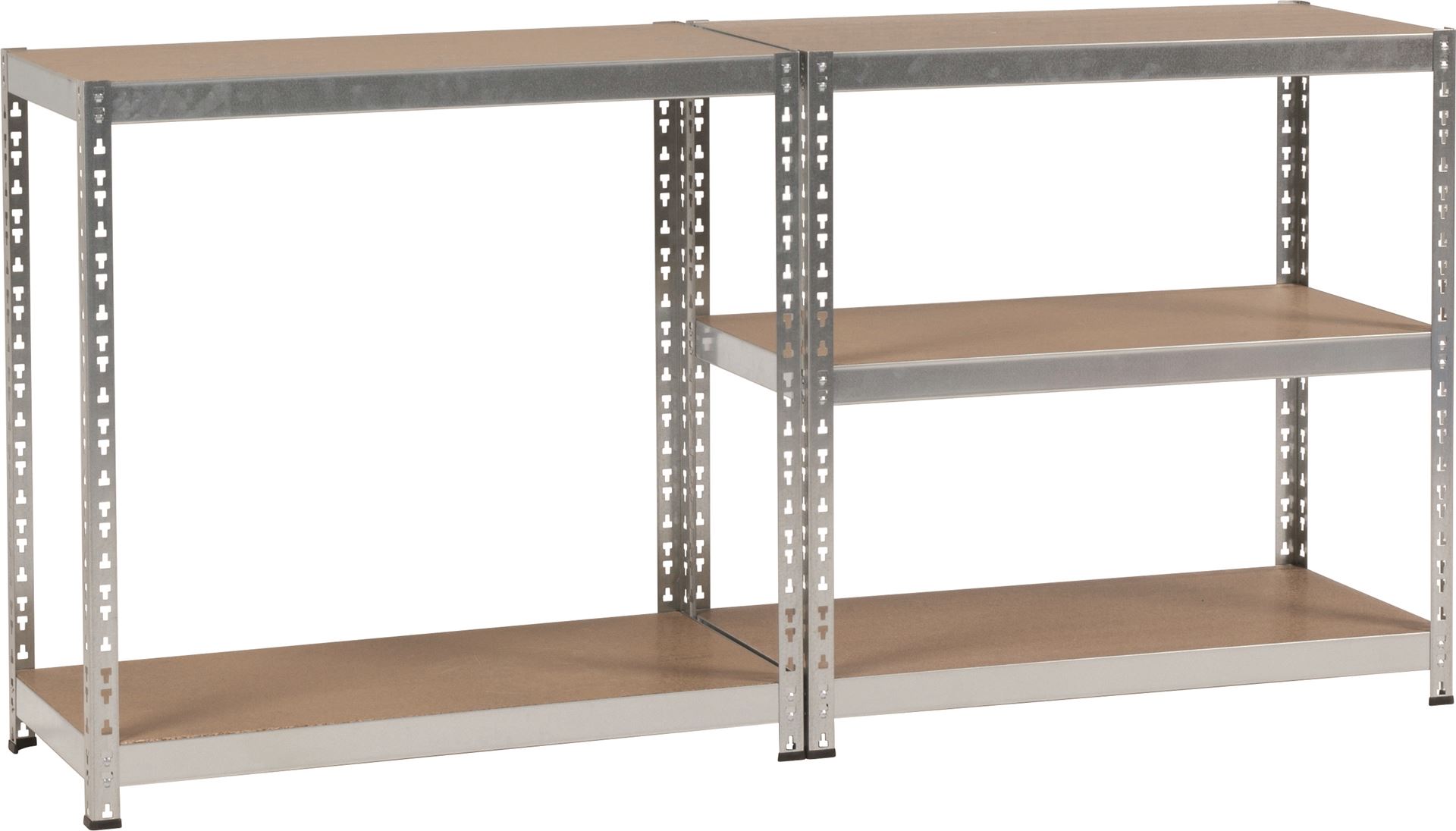 Practo Home heavy duty 843 galva - Opbergrek hout/galva - 45x91x180cm