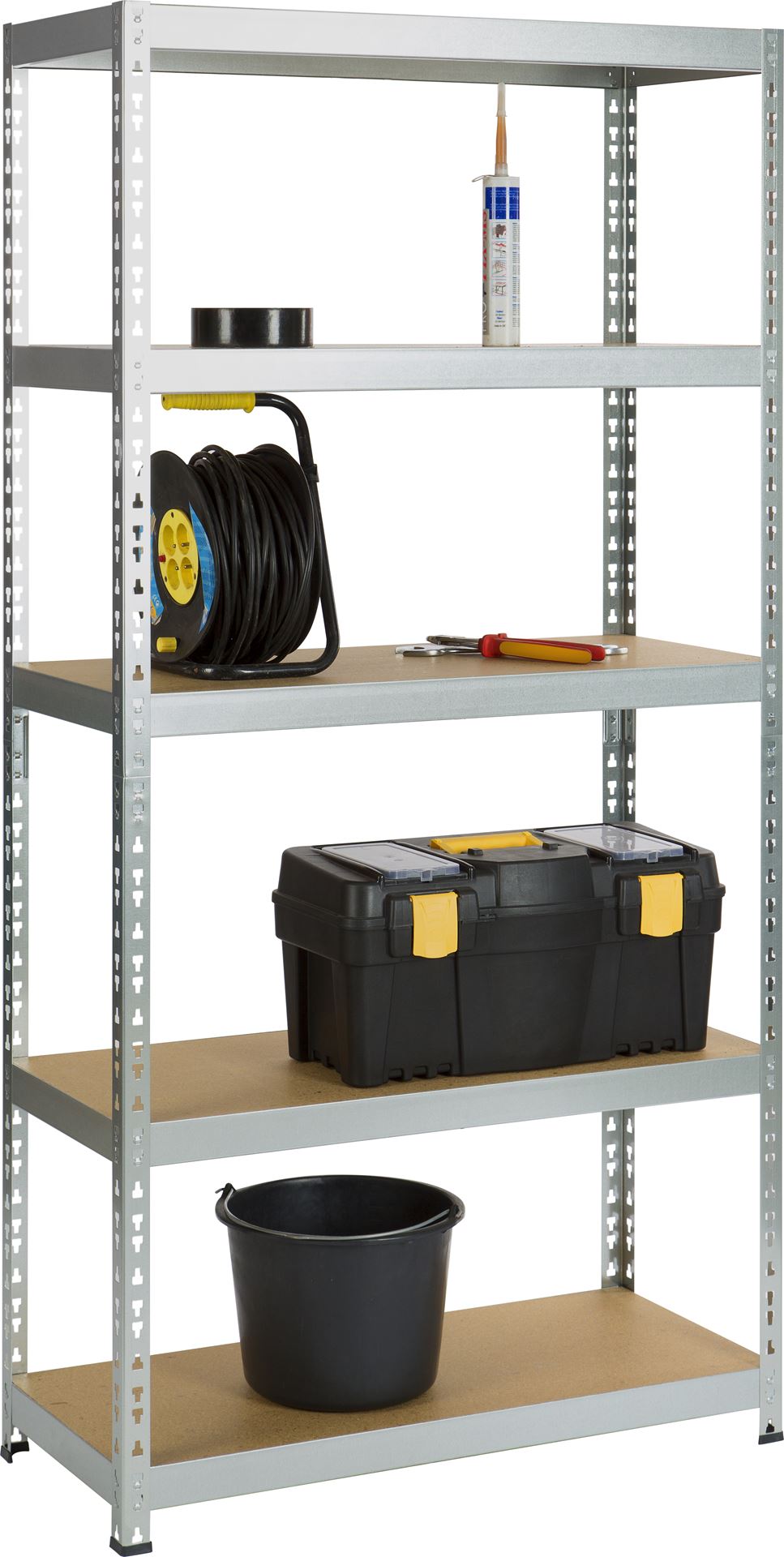 Practo Home heavy duty 849 galva - Opbergrek hout/galva - 45x90x180cm