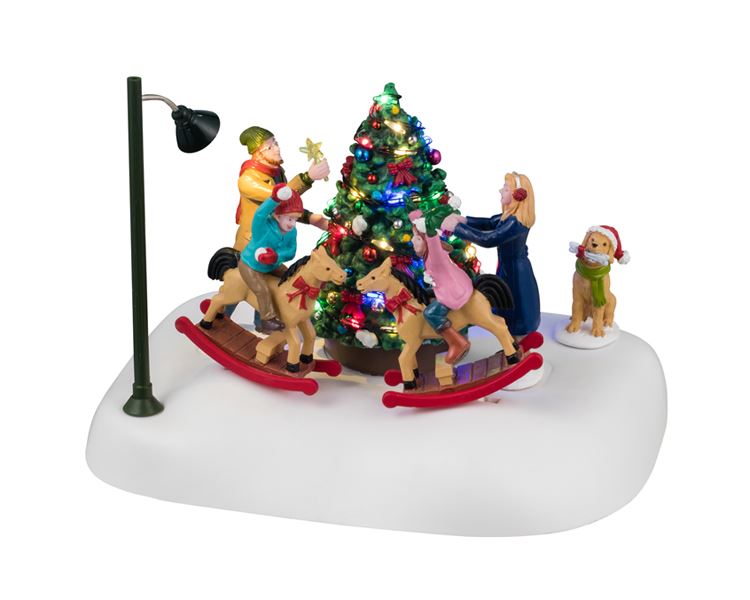 Lemax - 'Rockin' Around The Christmas Tree' - Verlicht tafelstuk met animatie - Exclusief adapter (Werkt op batterijen)