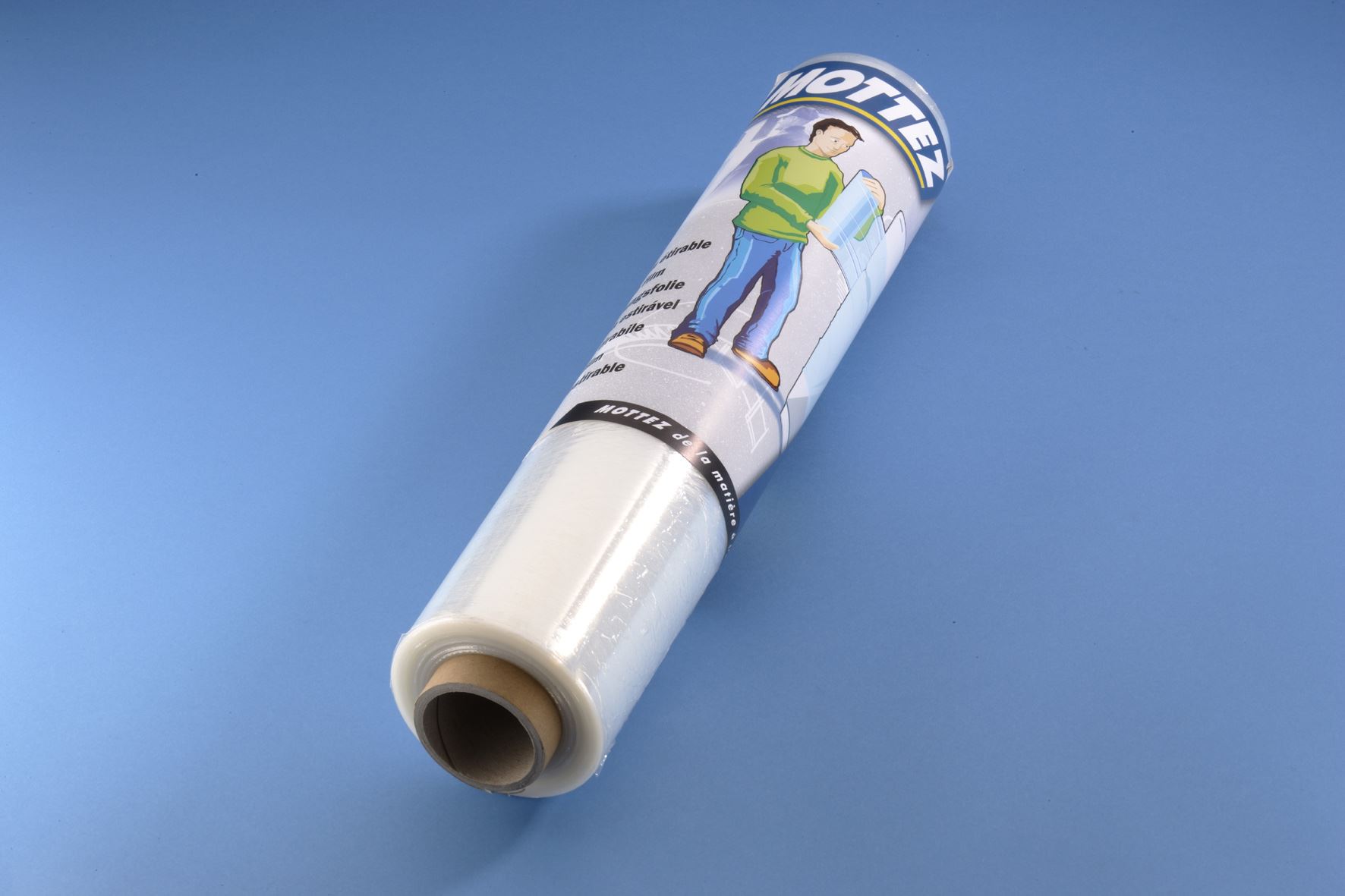 Mottez rekfolie voor stevig inpakken tijdens verhuizen en transport - 300m x 45cm - 15 micron afbeelding
