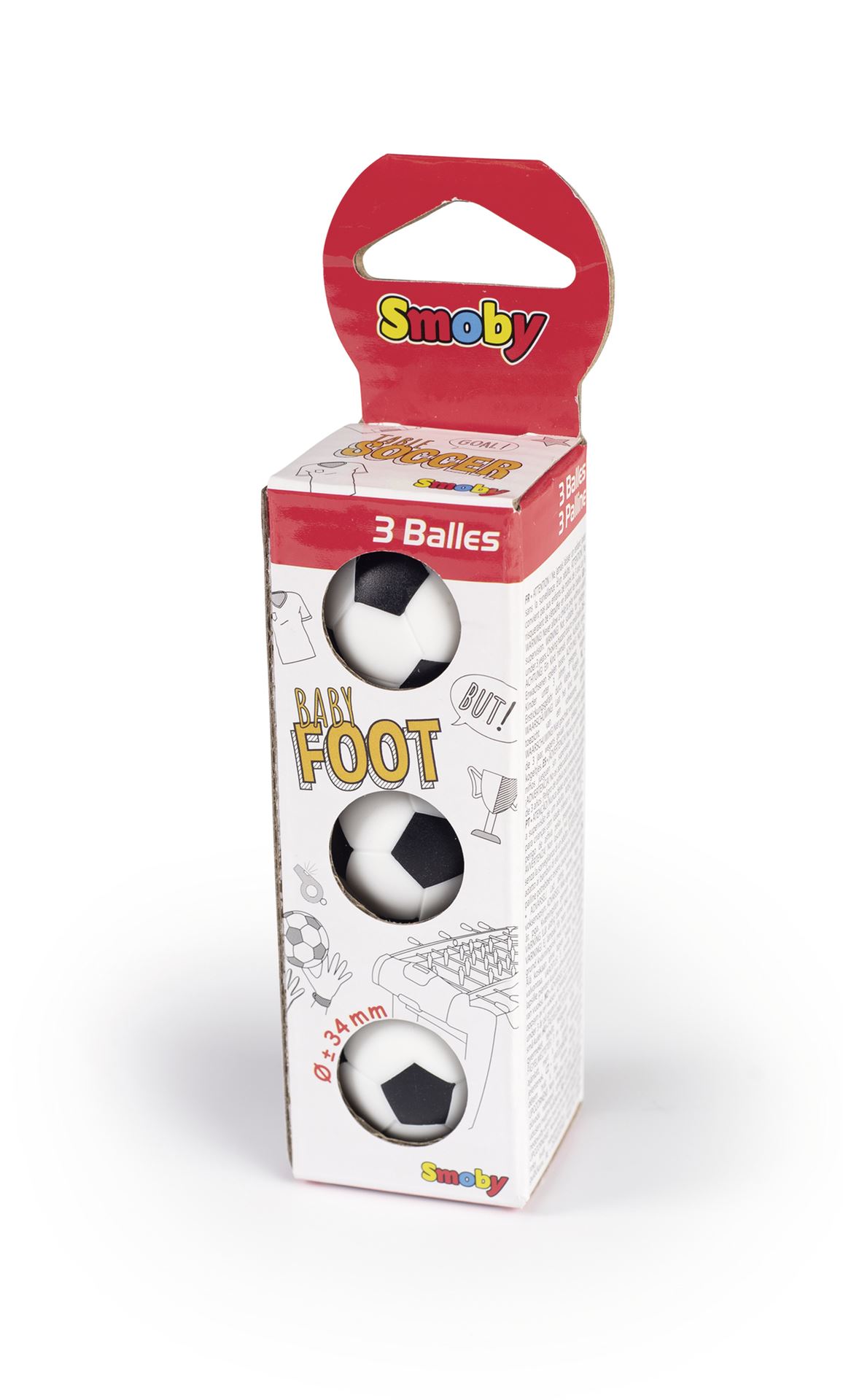 Smoby voetballetjes voor tafelvoetbal - 3 stuks afbeelding