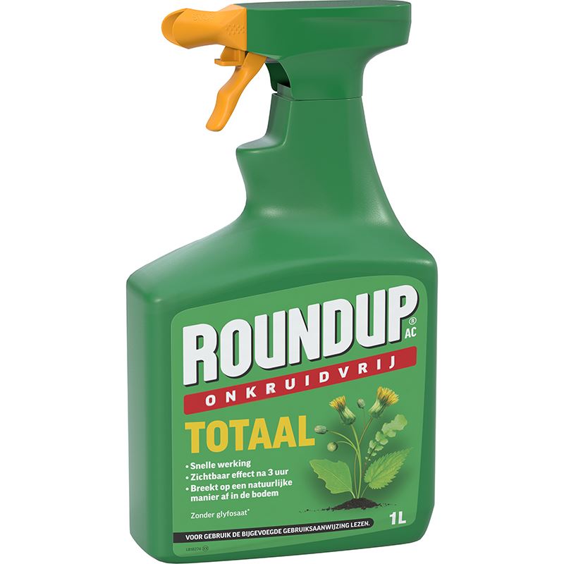 RoundupAC Totaal Onkruidvrij Kant en Klaar Spray - 1L - Geschikt voor 10m² - Snelle Werking - Natuurlijke Afbraak in de Bodem afbeelding