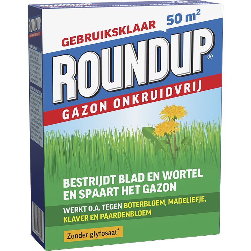 RoundupGazon Onkruidvrij Onkruidverdelger Korrels 1kg - Onkruidbestrijding - Voor Gazons - Korrels - Werkt Tegen Meerjarig Onkruid afbeelding