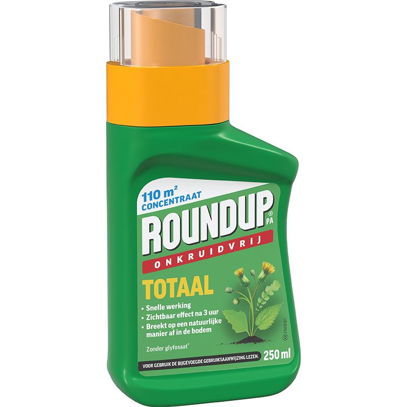 RoundupPA Totaal Onkruidvrij Concentraat - 250ml - Geschikt voor 110m² - Snelle Werking - Natuurlijke Afbraak afbeelding