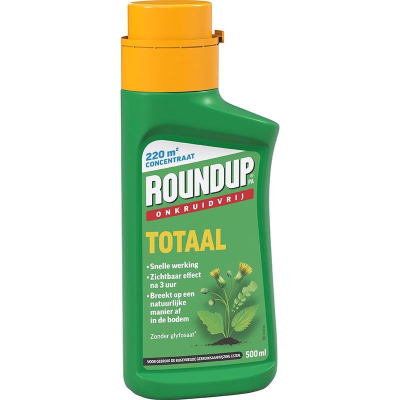 RoundupPA Totaal Onkruidvrij Concentraat - 500ml - Geschikt voor 220m² - Snelle Werking - Natuurlijke Afbraak afbeelding